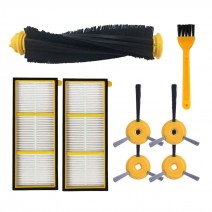 Brush Accessories Kit Set Compatible with Shark RV700/RV720/RV750/ RV750C/RV755 Vacuum Cleaner Robotic Sweeper Replacement Attachment Gadget Accessories(2 * Filter net+4 * Side Brush + Main Brush + Small Brush)for Housework Cleaning