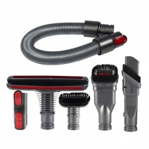 Brush Accessories Kit Set Compatible with D-yson V7/V-8/V10 Vacuum Cleaner Replacement Attachment Gadget Accessories(Round Brush+2 * Stiff Bristle Brush+Mattress Brush Head+ Extandable Flexible Hose+ Joint)for Housework Cleaning