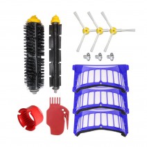 Brush Accessories Kit Set Compatible with I-robot 600 Vacuum Cleaner Robtic Sweeper Replacement Attachment Gadget Accessories( Main Brush+3 * Side Brush（with screws）+ Round Brush + Flat Brush + 3 * Filter Net) for Housework Cleaning