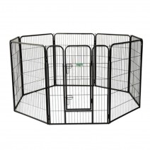 Pet Playpen Dog Exercise Pen Metal Portable Dog Fence 8 Panel for Dogs Pets