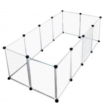 Pet Playpen Dog Exercise Pen Large Portable Dog Fence with Door 12 Panel for Dogs Cats Pets Suitable for Weight less than 20kg